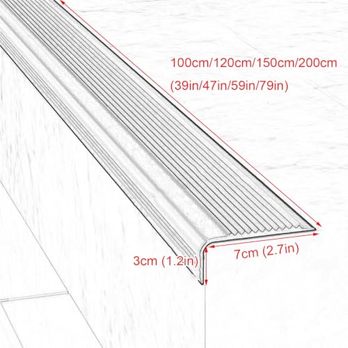 Borde de aluminio para escalera impermeable con acabado metálico de alta resistencia 4