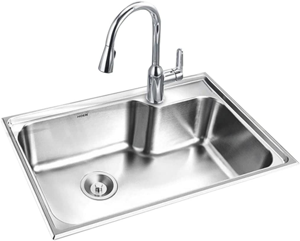 Amazon.co.jp: 蛇口付き大型シルバーキッチンシンク、排水アクセサリー