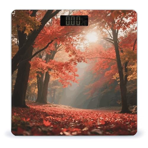 Báscula de baño digital con pantalla LED y vidrio templado miniatura 1