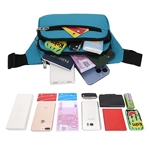 IHIGOGOFA Bumbags Waist Fanny Pack Fashion Bum Bag with 65cm Extended Belt for Dog Walking Climbing Hiking Travel Cycling Girls Ladies Men Women - Image 3