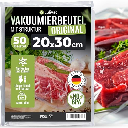 Culivac Premium Vakuumbeutel 50 Stück 20x30cm