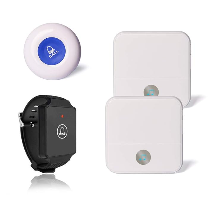 Buy NiCalBel Wireless Caregiver Call Button System Wrist Pager Watch Personal Help Alert for