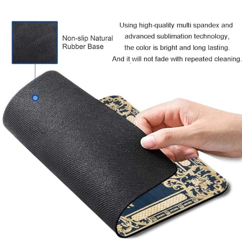 Image of Carpet Pattern Mousepad - Small Non-Slip Rubber Carpet Design Printed Computer Mouse Pad 19x22cm (FMP0232)