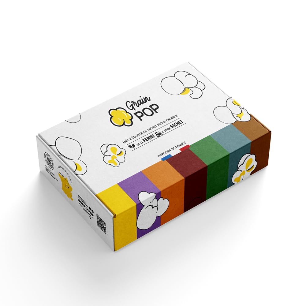 Popcorn micro-ondables - lot nature [6 boites x3 sachets] - maïs à éclater