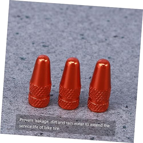 12 tapas de válvula para neumáticos de bicicleta de aluminio, color naranja, para válvulas francesas, previenen fugas y suciedad, aptas para bicicletas de montaña y carretera miniatura 3