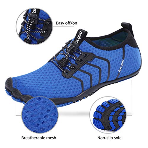 Image of Racqua Water Shoes Quick Dry Barefoot Beach Aqua Sport Swim Surf Pool Hiking Diving Walking for Men Women