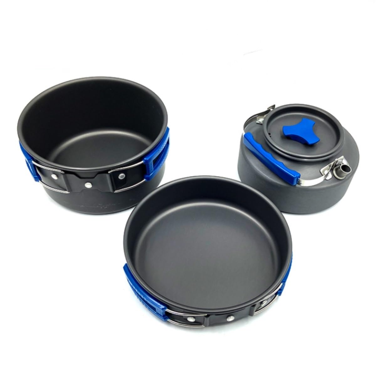 Popote Camping Extérieure Ensemble De Casseroles D'extérieur, Combinaison De Théière Et Théière, Pêche en Plein Air, Ustensiles De Cuisine De Camping Popote Bivouac