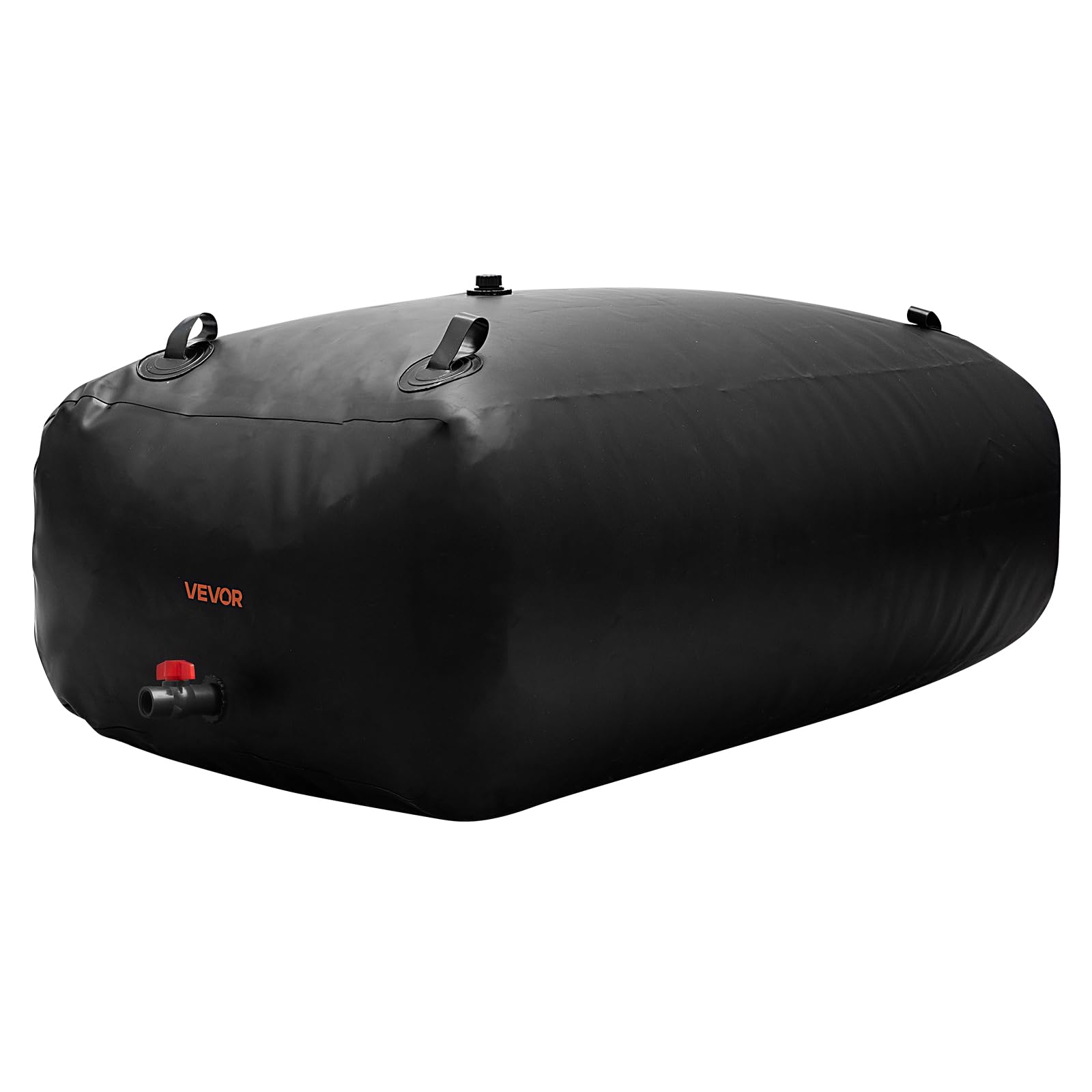VEVOR Water Storage Bladder, 142.7 Gallon (540L) Water Storage Container Tank, 1000D PVC Large Capacity Soft Bag Bladder, Collapsible Portable for Garden Irrigation, Camping, RV, Emergency Use - Black