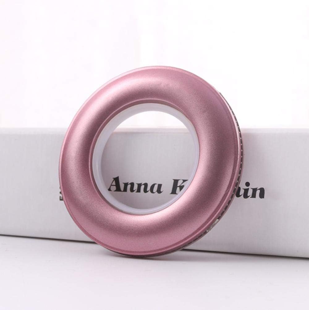 Curtain Hooks for Drapes,50 Pack Curtain Eyelet Rings Nanoscale Low Noise Roman Ring,for Window Curtain,Shower Curtain,Locker Room Door Curtains,Inner Diameter42MM-Bright Gold Rings(Dumb Silver)