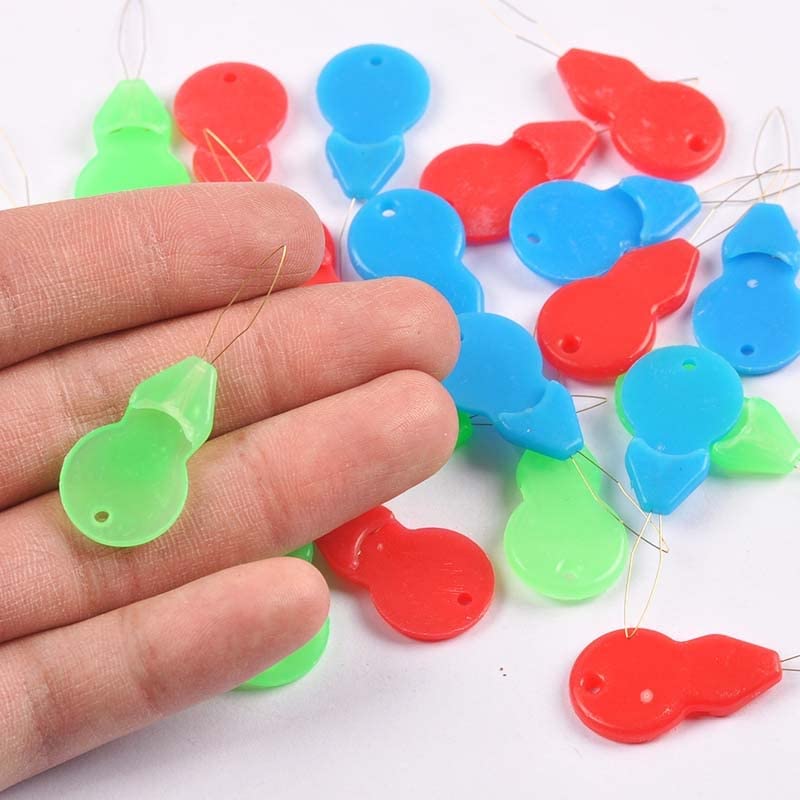 20Pcs Mixed Color Plastic Needle Hreader Sewing Accessories Tools Threader Stitch Bow Wire Needle DIY Craft Knitting Supplies|Sewing Tools & Accessory| -
