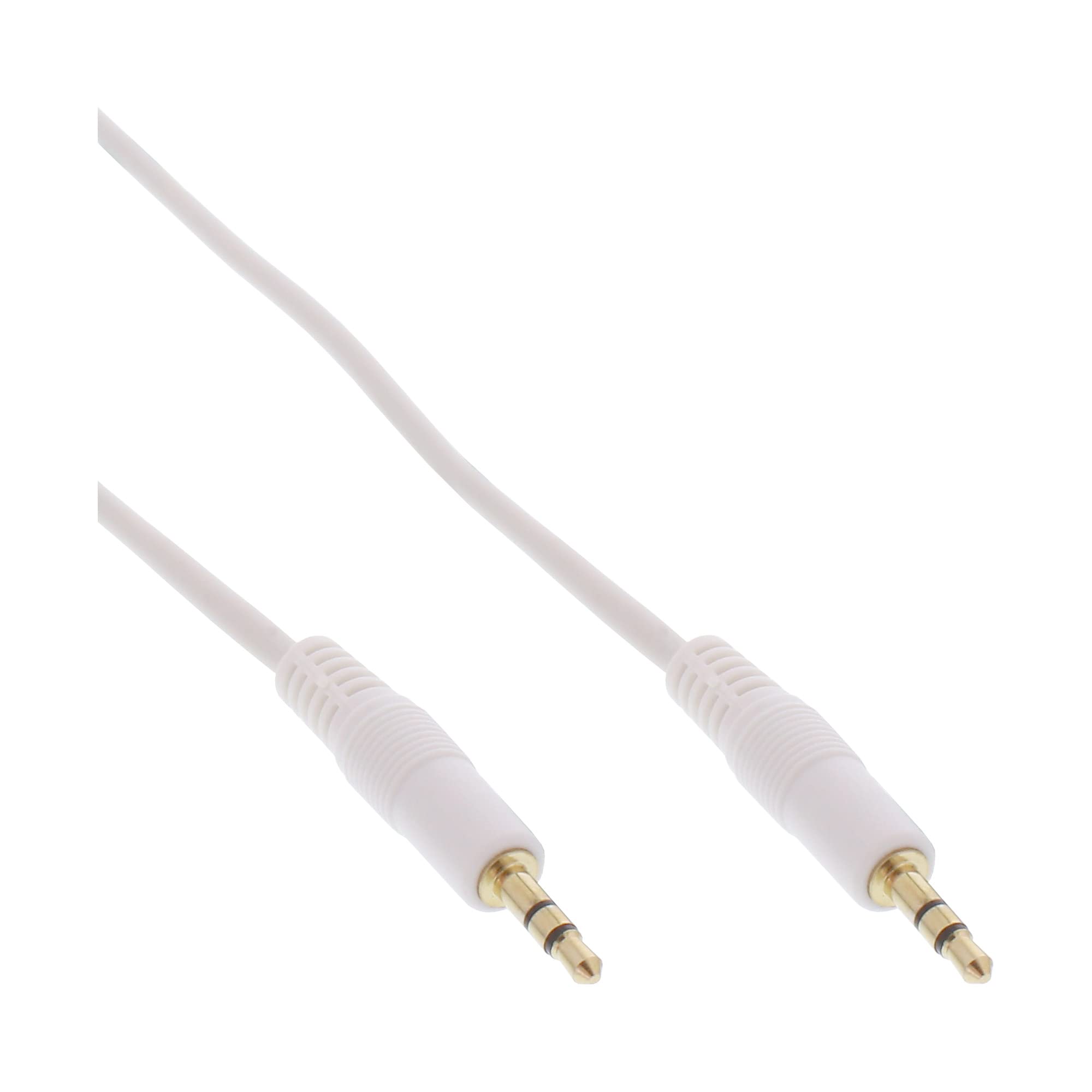 InLine Jack Cable 2.5 mm Male to Male Stereo Black white Black 1 m