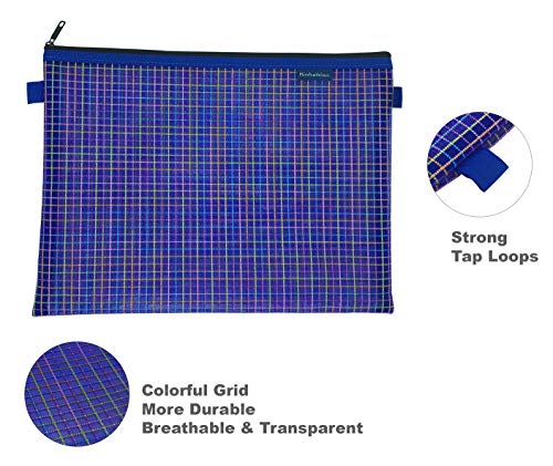 Zipper Bags, 6 PCS 3 Sizes, Mesh Zipper Pouch Clear Zipper Pouch Small Organizer bag Zipper Folder Bag Cosmetic Bags Travel Storage Bags, 3 Sizes, 6 Bags/Package, Colour Random.