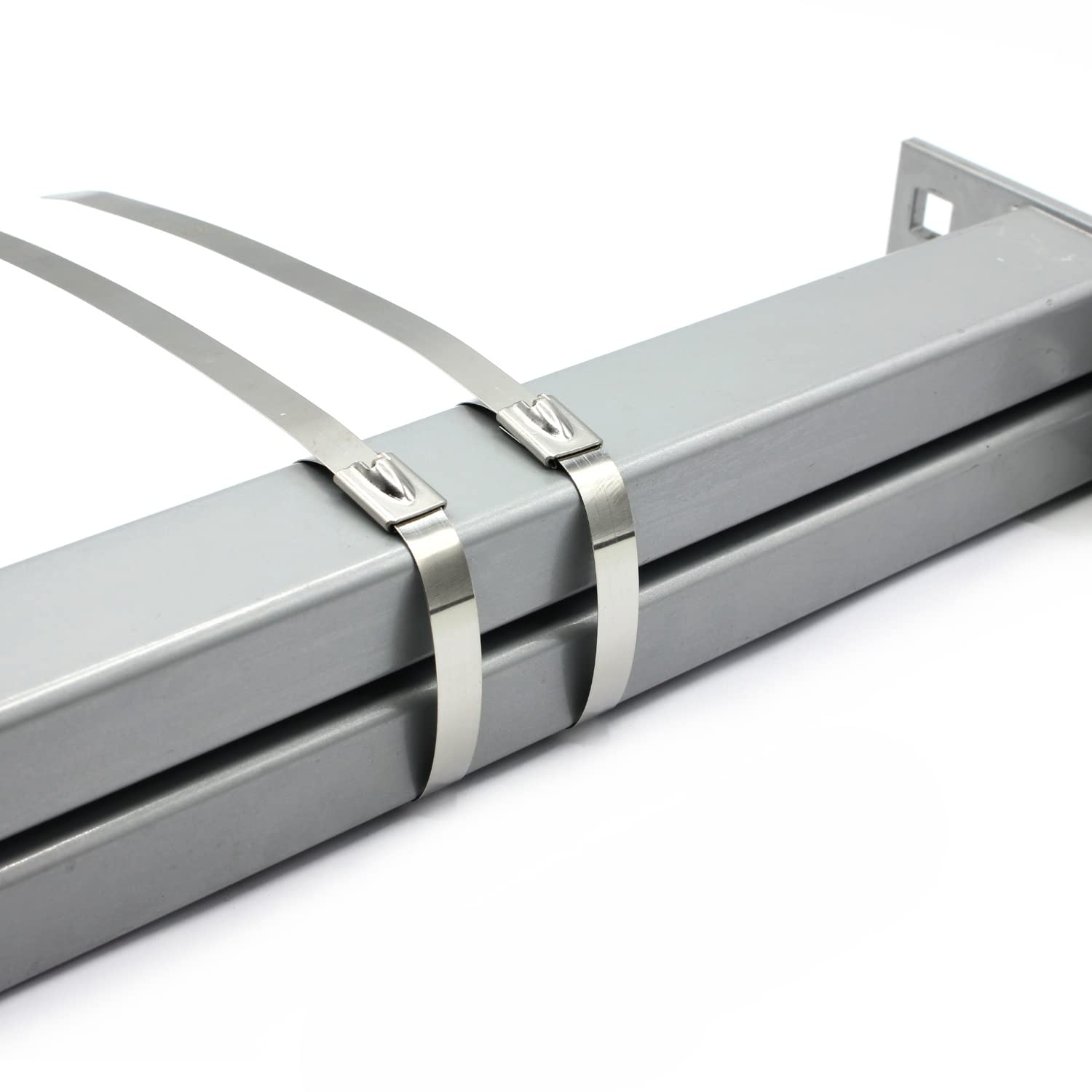 100 fascette stringicavo in metallo, 7,9 x 400 mm, in acciaio inox V2A, antiruggine
