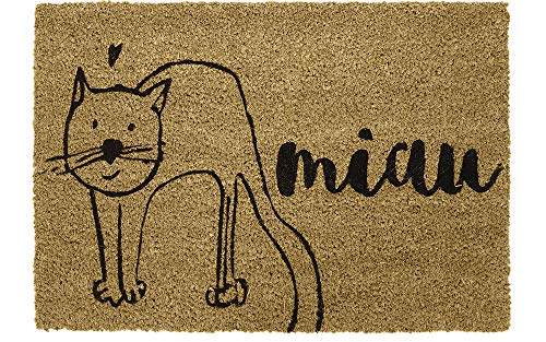 MIGOU BCN Felpudos Originales y Divertidos - Regalos Originales para la Casa Felpudos Entrada casa Originales Alfombra Exterior Interior Fibra Coco (Azul Largo 1)