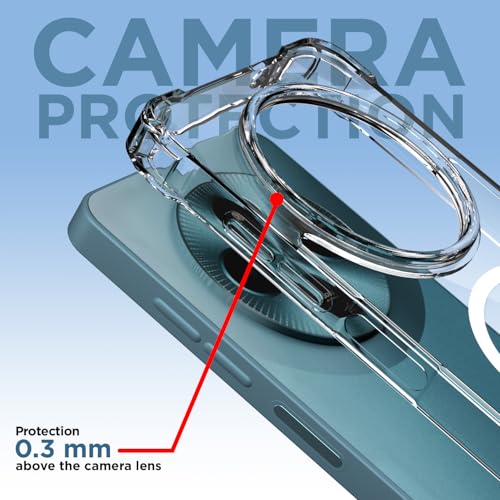Image of Amazon Basics Back Cover for Poco M7 5G Mag-Safe Shockproof PC + TPU Protective Case Magnetic Support Bumper Case (Transparent Mag-Safe)