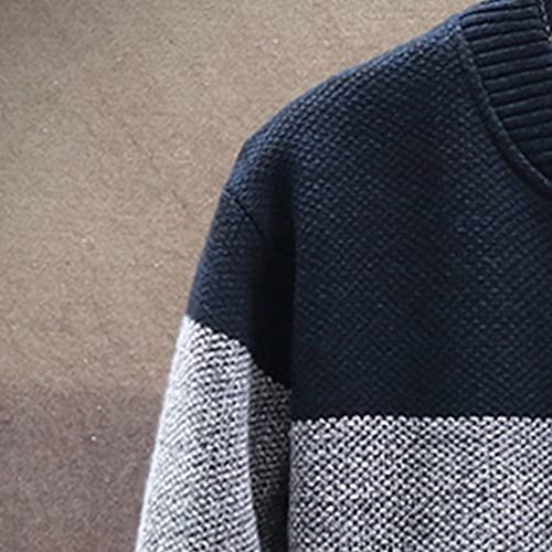 Striped Color Block Sweater Men Zip Up Cardigan Sweater Plus Size Long Sleeve Knit Cardigan Slim Fit Knit Sweater2