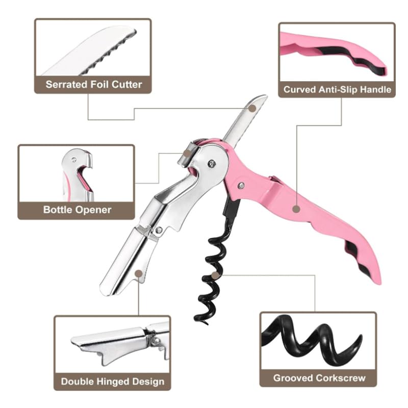 Milano PLUS Couteau Sommelier Tire-bouchon Limonadier Professionnel Avec Manche Soft Gum