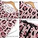 Peystean Women's Softy 2 Pcs Pajamas Set,Pink Leopard Fashion Pattern Ladies Home Loungewear Set Short Sleeve Blouses Tops and Drawstring Capri Pants Daily Pjs Adult Cloth XXL