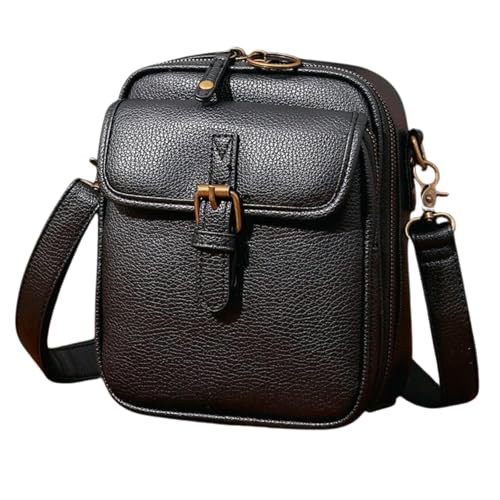 Women Leather Crossbody Handbag Purse with Adjustable Strap Overflap Snap Closure Tote Bag Multi-Slot Shoulder Bags