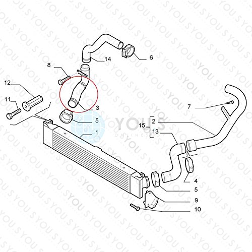 Turbo Hose Charge Air Hose Inner Diameter 57/60 mm - 1344787080  