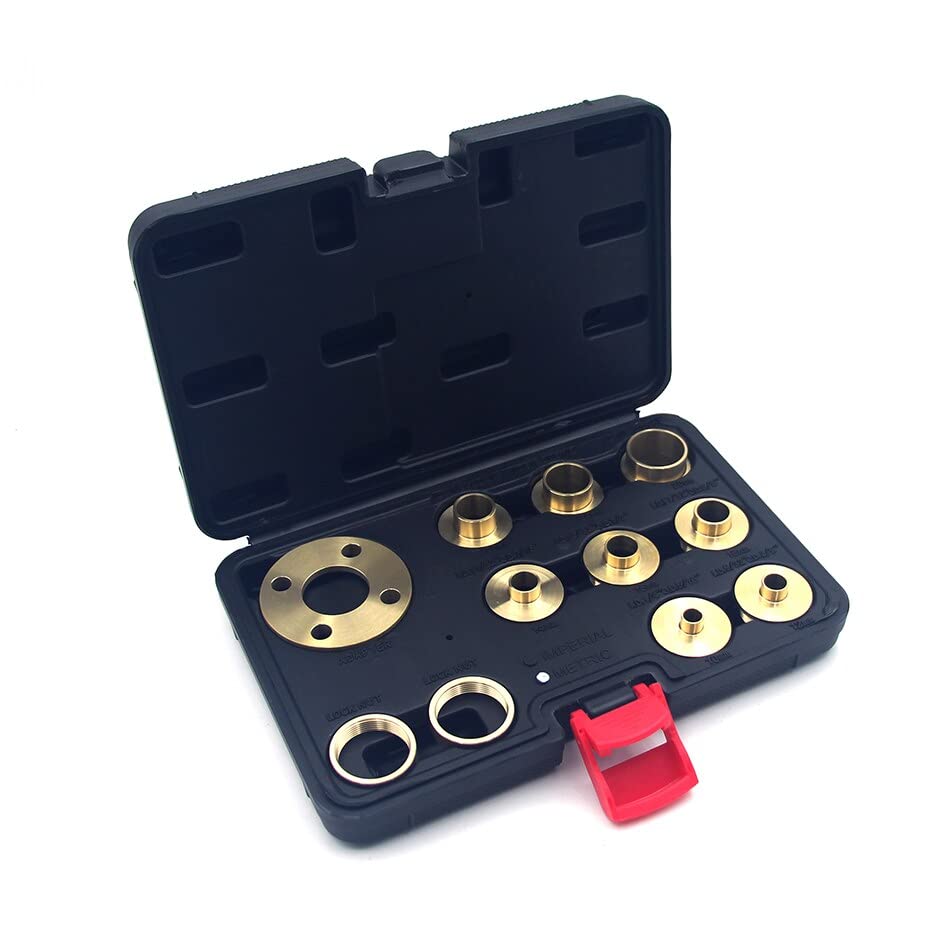 Tool Part for 11Pcs/Set Router Template Solid Brass Guide Lock Nut Adapter Router Router Template Bushings Accessory Woodworking Tools - (Color: 11PCS)