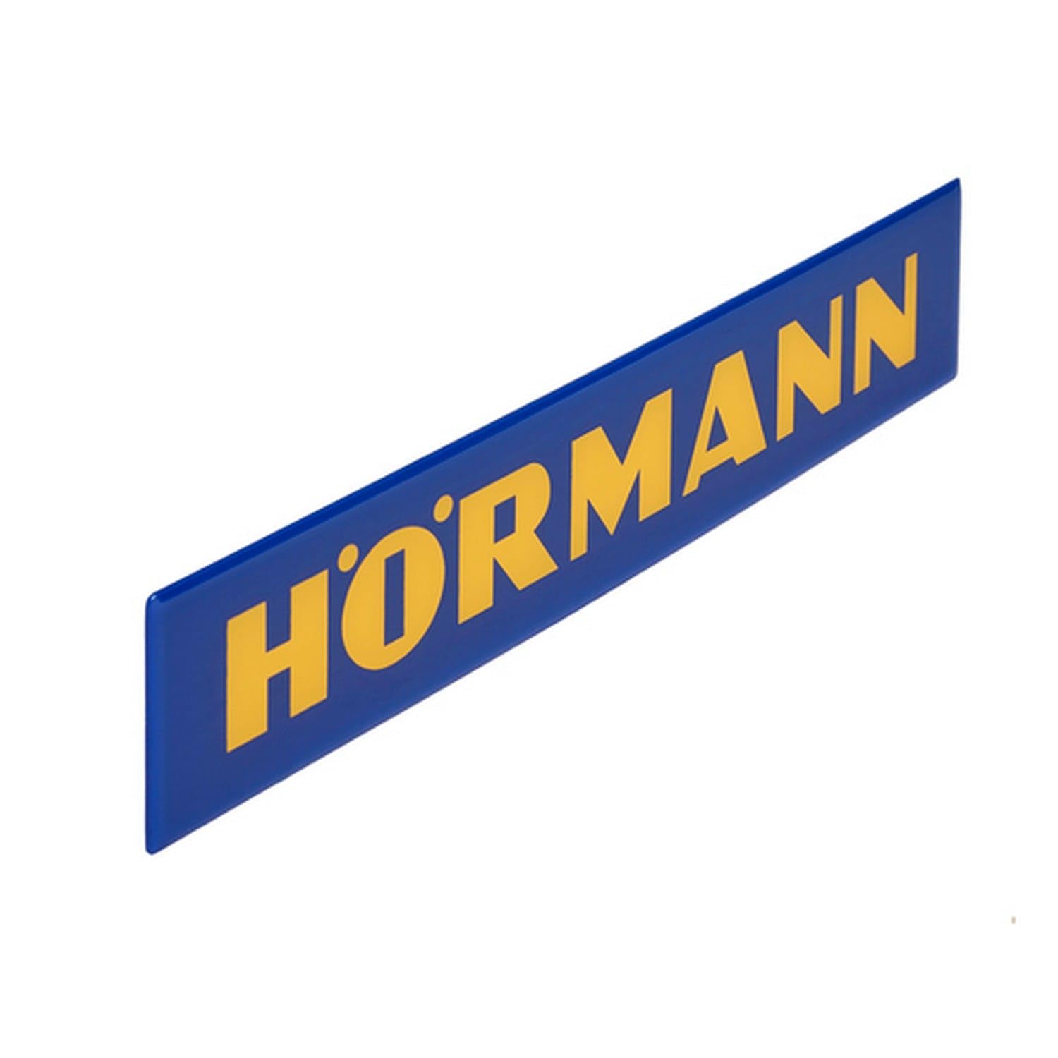 Hörmann Firmenschild blau/orange 260x50x3mm für Industrie-Sektionaltor