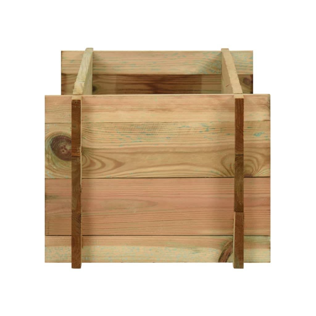 Jardinière surélevée en Bois de pin imprégné 80 cm, bac Plante 80 x 40 x 32 cm, Pot Cache pour Balcon terrasse Jardin extérieur avec Drainage et réserve Eau
