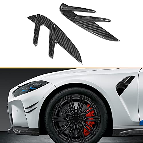 Real Dry Carbon Fiber Fender Side Vent Trim for BMW M Series M4 G82 OEM-style Coupe 2-Door Exterior Accessories Hood Vents 2 Pcs/Set