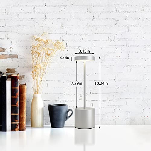 Tbbga Q001S-2 Cordless Table Lamps Set Of 2, 5000Mah Rechargeable Battery Powered Lamp, 3 Color Stepless Dimming Led Table Lamp, Portable Table Light For Outdoor/Indoor/Restaurant/Home. thumb #1