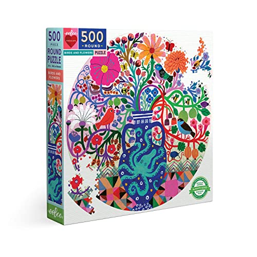 Rompecabezas de 500 piezas redondo eeBoo PZFBDF, puzzle de cartón reciclado