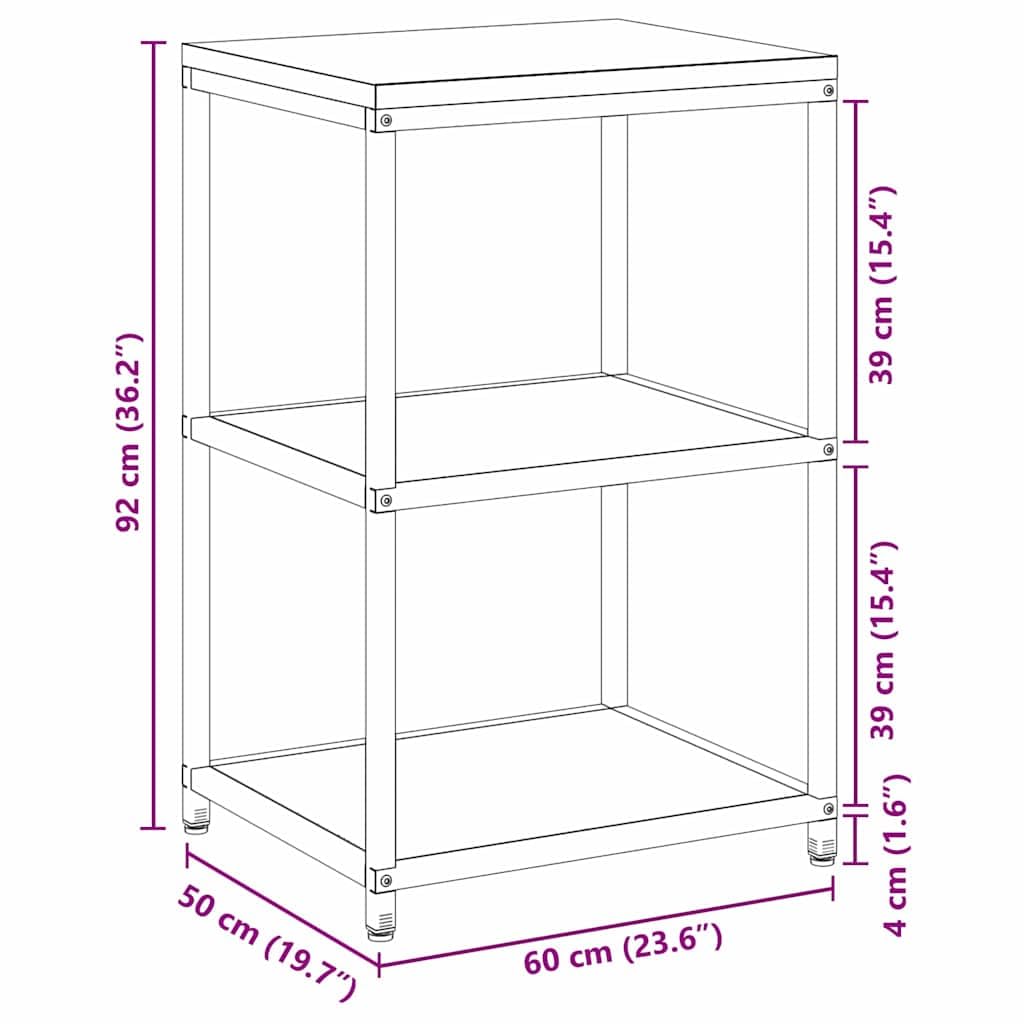 Stahl Küchenaufbewahrung HATTEM Silber, 60 x 50 x 92 cm Regal Lagerung für Vorräte, Mehrzweckschrank für Esszimmer Küche Balkon Garten Ordnung