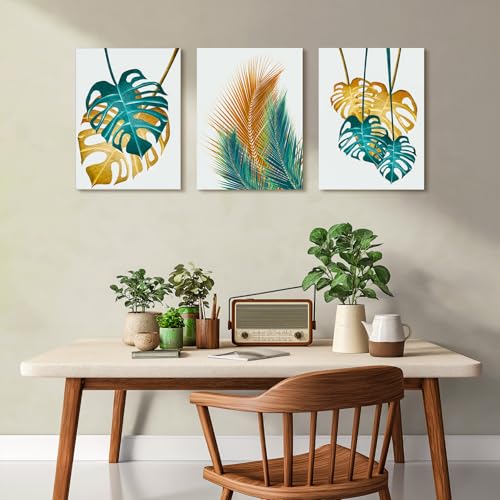 Tableau Monstera Doré Habille Vos Murs Vides avec Élégance - 3