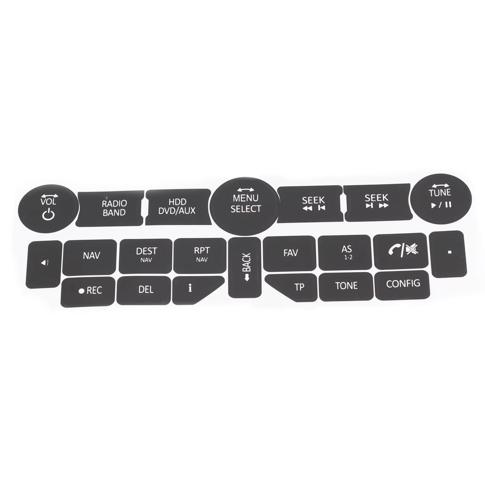 Car Button Stick Compatible with SAAB 3rd Gen 9-5NG 9-4X Multimedia Air Conditioner Button Repair Decals Climate Control Radio Stickers Accessories