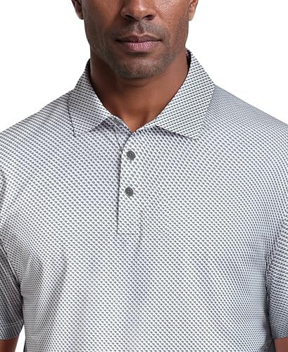 PGA Tour Men's Short Sleeve Golf Polo with Geo Print and Moisture Wicking Fabric3
