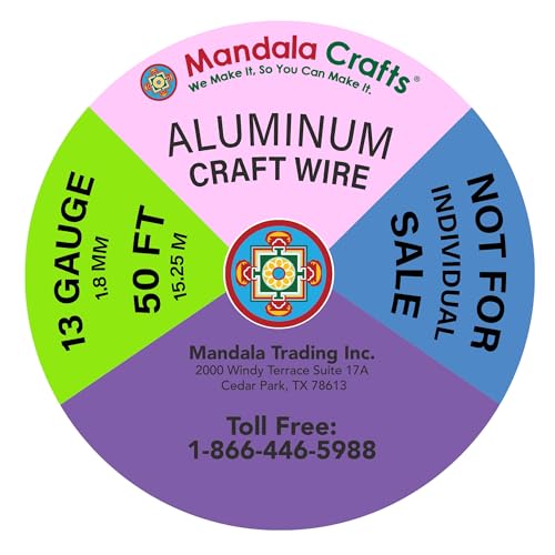 Image of Mandala Crafts 13 Gauge Rose Gold Tone Combo Anodized Aluminum Craft Wire | 300 FT, Colored, Flexible, Bendable for Bonsai Armature Sculpting Wire Wrapping Jewelry Making, Weather & Tarnish Resistant