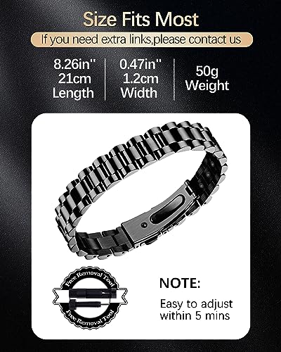 Image of Jecanori Magnetic Bracelets for Men - Men's Hematite Bracelet with Remove Tool & Jewellry Gift Box,Magnetic Field Therapy