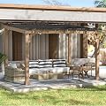 Yardenaler 10 x 12 FT Wooden Grill Gazebo with Sloping Metal Roof, Rainwater Drainage, BBQ Gazebo for Barbecue, Backyard, Garden, Light Mocha Brown