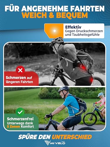 MIVELO Comfort PRO Fahrradsattel mit Memory Foam I Fahrrad Sattel Damen I Fahrradsattel Herren...