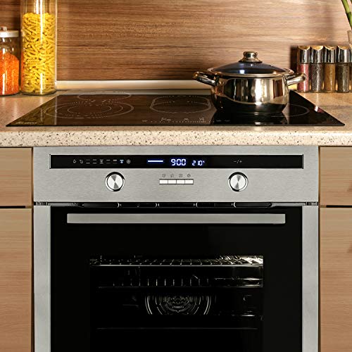 Autarkes Herdset: 60cm Einbaubackofen EB8013ED + 77cm Kochfeld KF7705RL / Drehspieß/Kerntemperaturfühler/Grill/Heißluft… – Bild 3