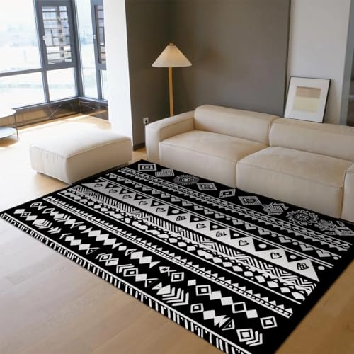 Tapis lavable et antidérapant style boho tribal pour la chambre