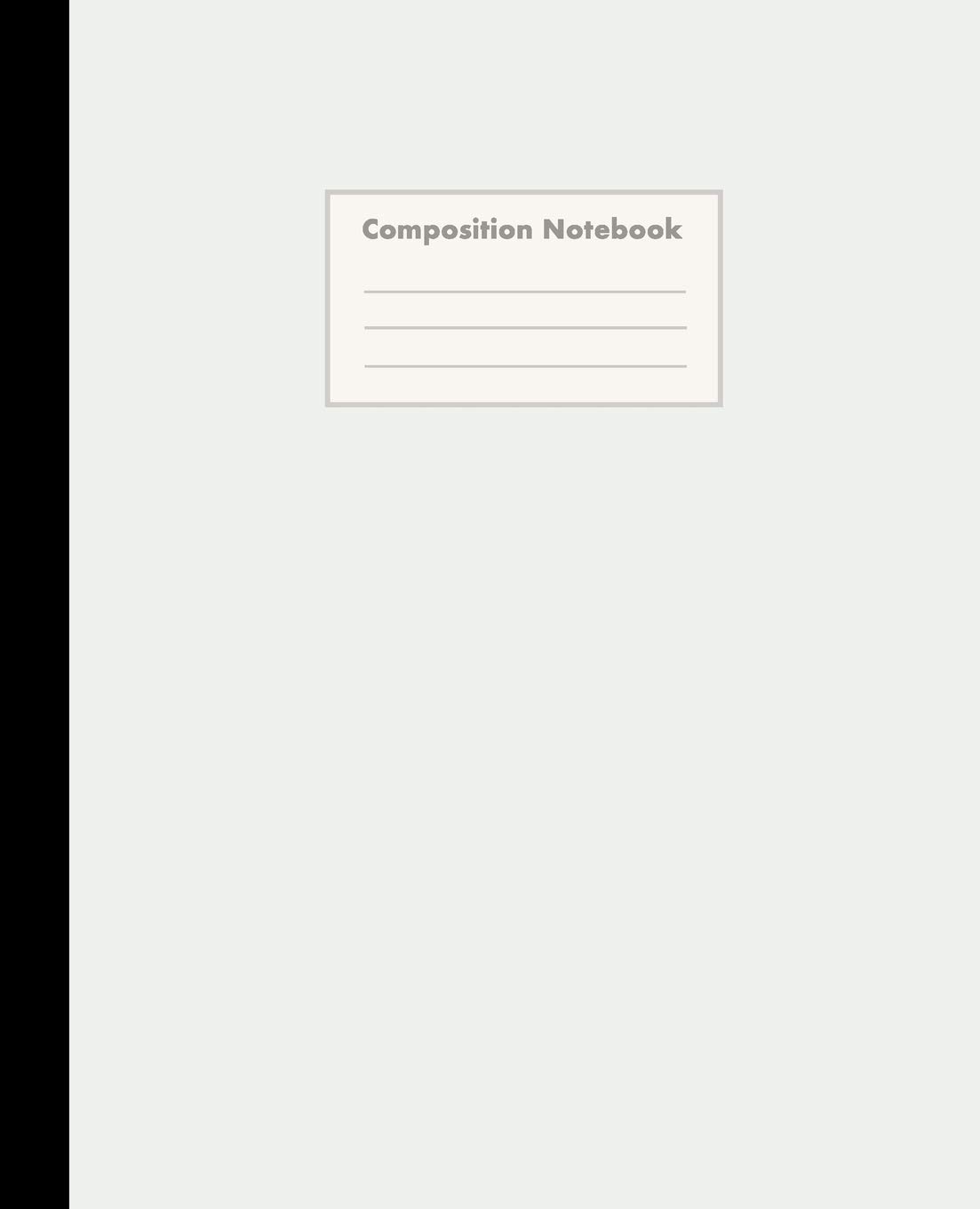 Composition Notebook: Linen White, College Ruled, 110 pages - Stylish Classic Journal Notebook for Home Work Office Business Ideas Writing and School (7.5 x 9.25 in)