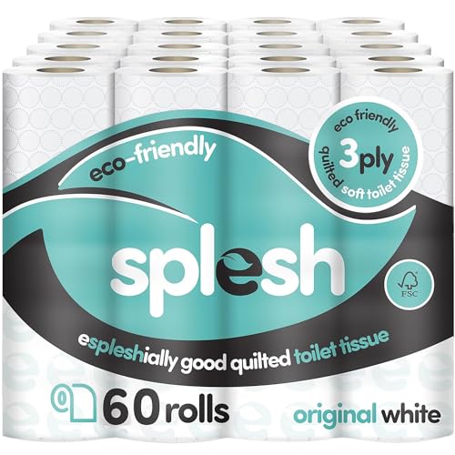 Splesh by Cusheen 3-ply Toilet Roll - 60 Pack