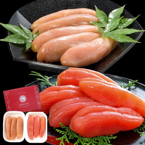 丸鮮道場水産 北海道産のたらこ2味食べ比べセット| 国産 高級 減塩 添加物無添加 北海道直送 ギフト 鱈子 魚卵 240g(各120g×1個)