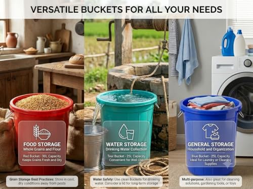 Image of AIR O MATIC Multipurpose Plastic Storage Bucket DRUM 100 LTR
