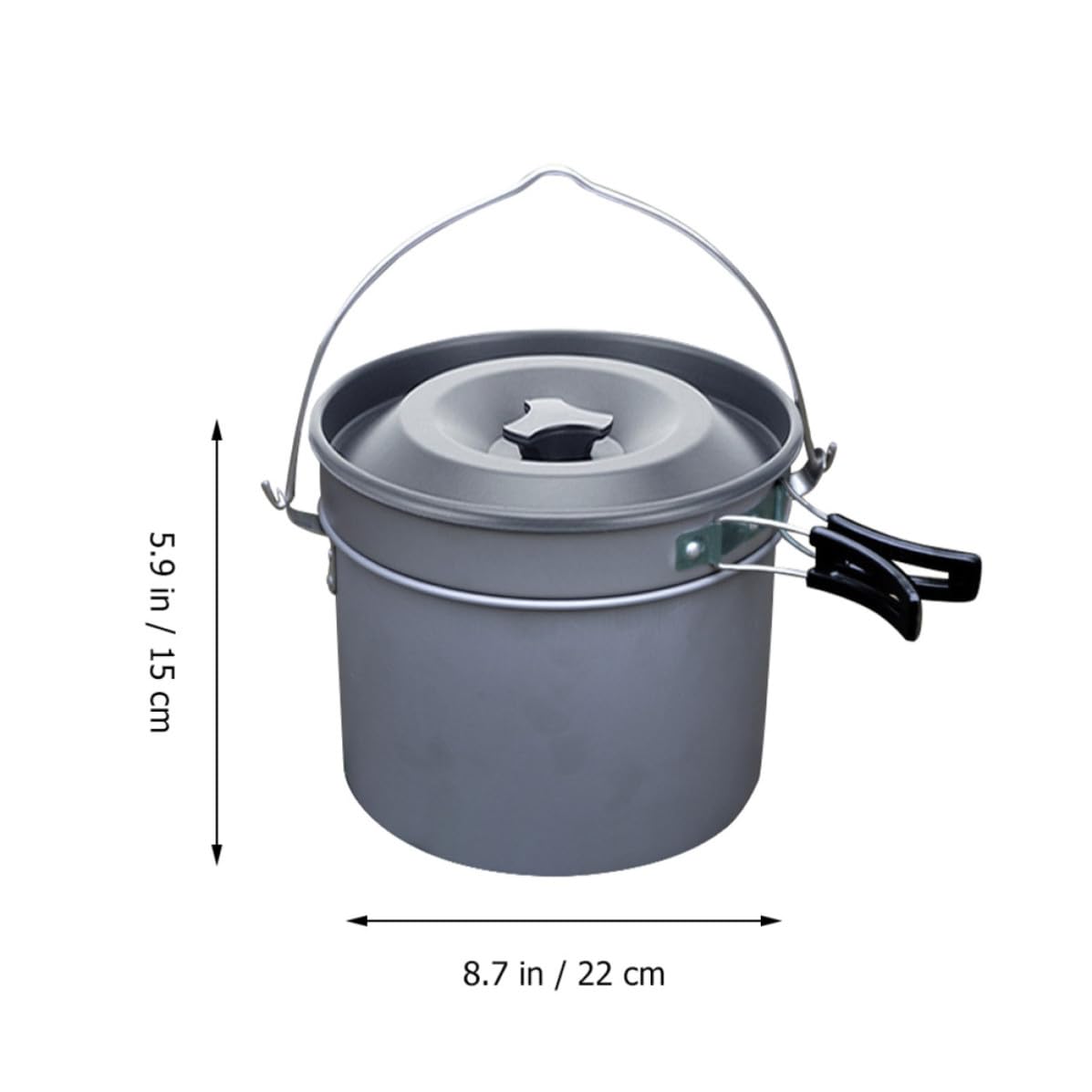 Juego de Ollas para Acampar de Aluminio para 5-6 Personas