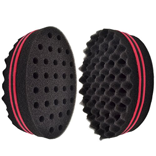 Fast-shop Brosse éponge à torsion magique double face pour tresses afro, style bouclé et ondulé, durable et pratique