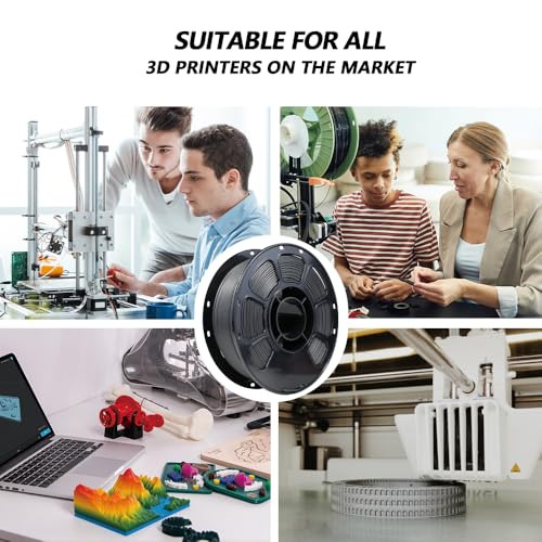 Image of iBOSS Matte PLA+ Filament Matte Black 1KG, 1.75mm 3D Printer Filament Dimensional Accuracy + /- 0.02mm, 1kg Carboard Spool (2.2lbs) for Most FDM 3D Printers