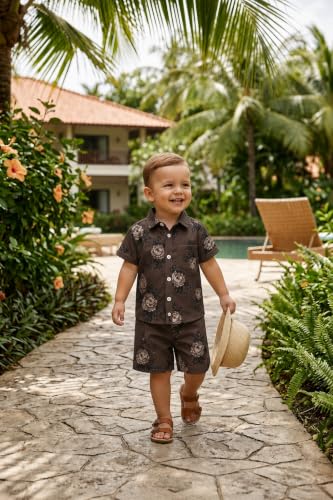 Image of Boys Shirt & Shorts Co-ord Set Kids Regular Wear Clothes Outfit