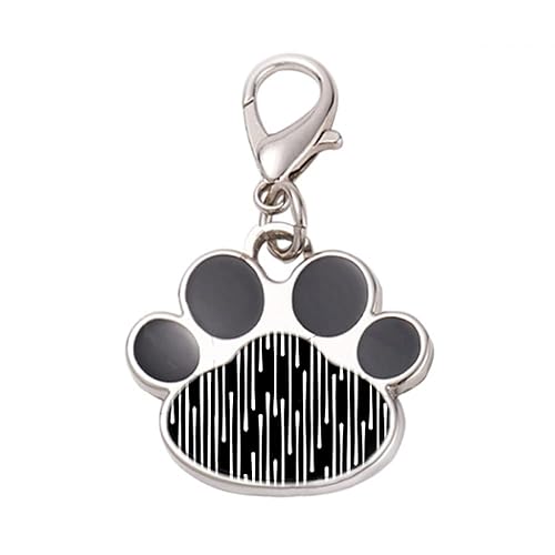 DIYthinker?Drip Line Art Grain Illustration Pattern Pet Tag Keychain Dog Cat ID