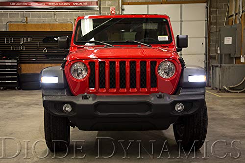 Diode Dynamics Front Turn Signal LEDs compatible with Jeep JL Wrangler Sport 2018-2025 (pair), 7443 HP24 Switchback